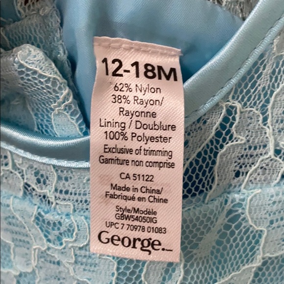George Blue Lace Special Occasion Dress - Picture 7 of 7